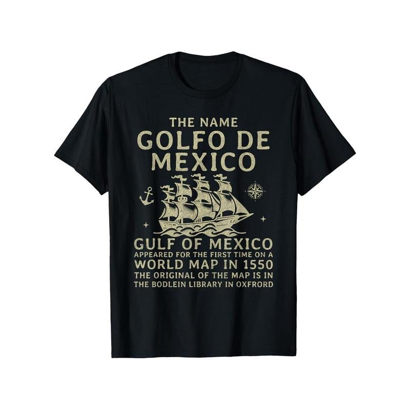 Gulf of Mexico Name Origin 1550 T-Shirt Made in USA Hoodie, Sweatshirt | GrindPrints.com