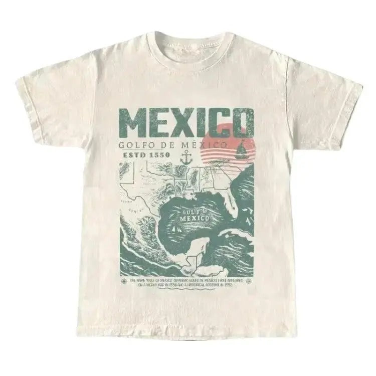 Gulf of Mexico Shirt, Golfo de México 1550 Retro Vintage Art Shirt, Vacation Mexico Shirt, Gulf of Mexico, Gulf of Mexico...