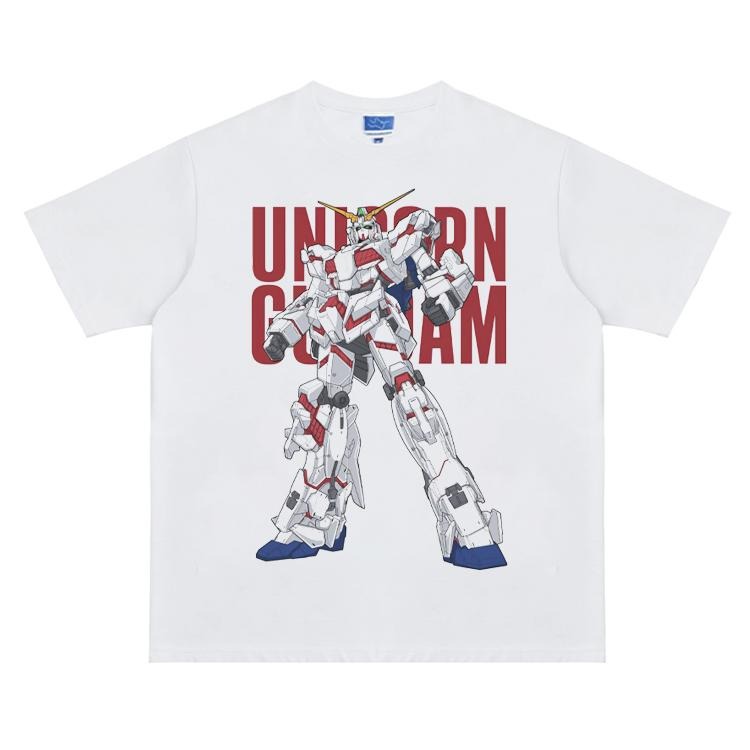 Gundam "Red Astray" Vintage Oversized Tee Anime T-shirt 100% Cotton Original Design Men's Top for Fans Menswear Tshirt...
