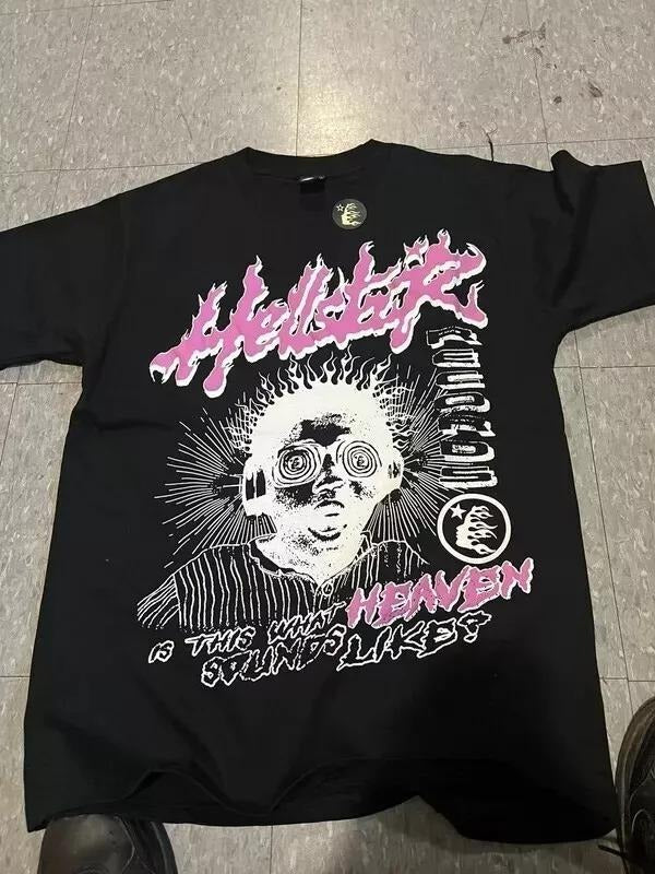 H*llstar What Heaven Sounds Like Graphic Black Unisex Tshirt printed Hoodie, Sweatshirt | GrindPrints.com