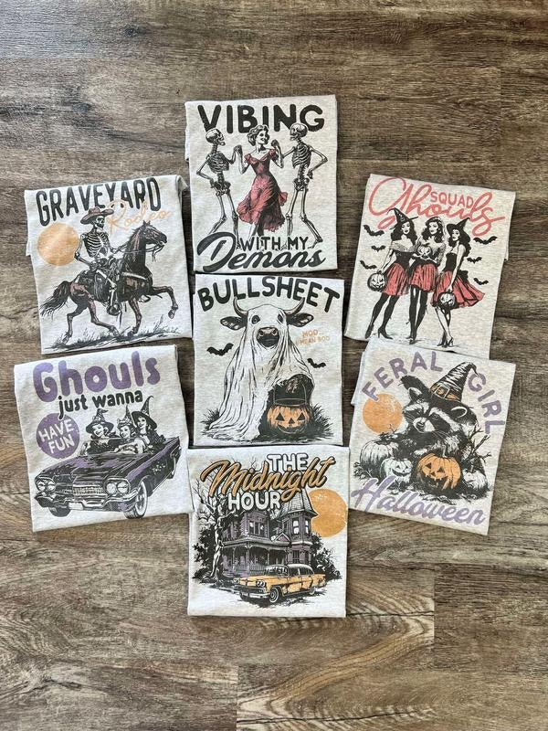 HALLOWEEN TEES - 2 for 24 - Graphic Tee Bundle - Choose Your Designs