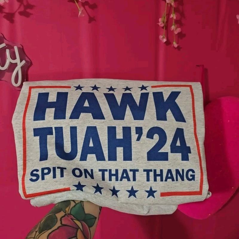 HAWK TUAH Funny Graphic Tee, Unisex loose fit ( Choose which print ) Hoodie, Sweatshirt | GrindPrints.com