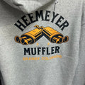 HEEMEYER MUFFLER Hoodie in Gray with Yellow Binoculars Design, Soft Cotton Sweater for Men T-Shirts, Sweatshirt