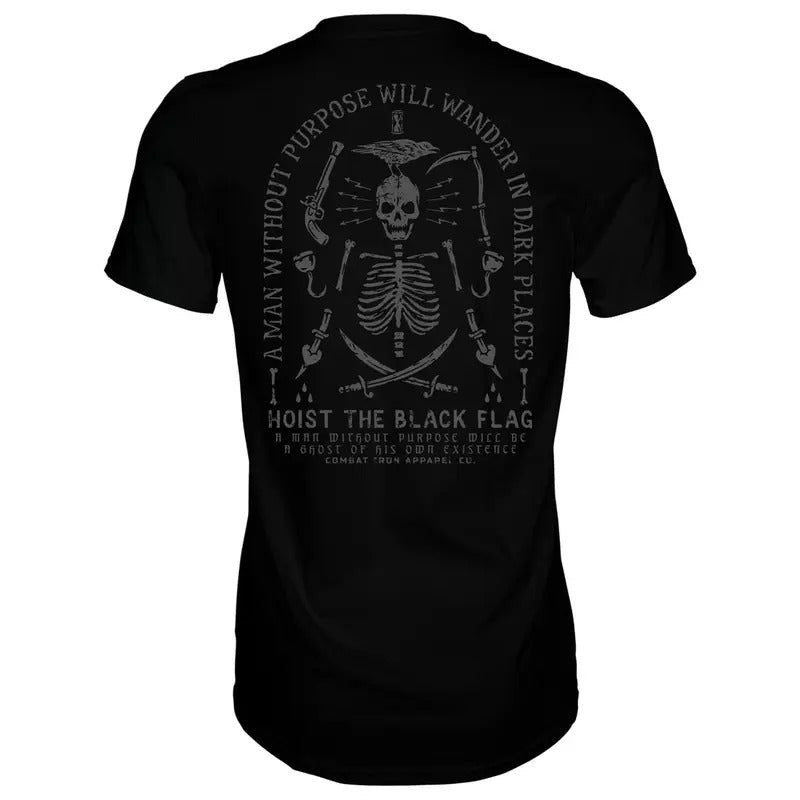 HOIST THE BLACK FLAG SKULL & BONES MEN'S T-SHIRT, HUMOR SHIRTS, FUNNY TEE SHIRT Hoodie, Sweatshirt | GrindPrints.com
