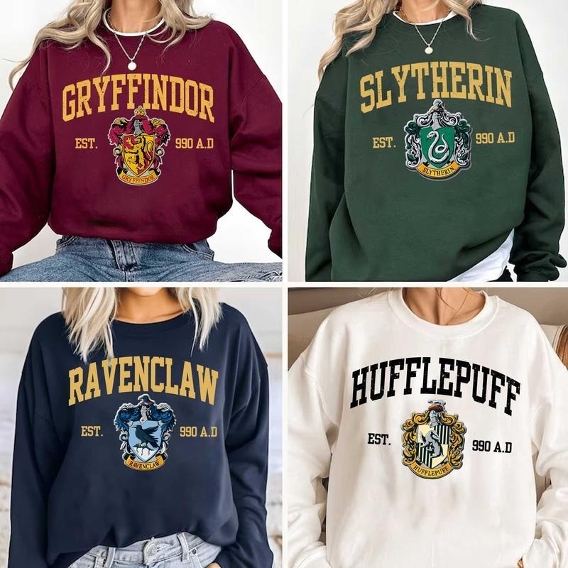 HP Wizard House 02 Sweatshirt Hoodie Shirt, Gift for Fan potterhead Underwear | GrindPrints.com