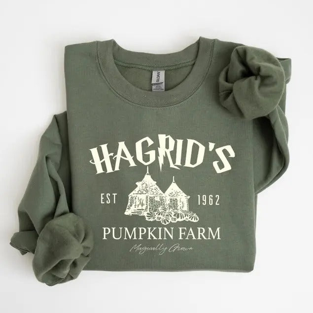 Hagrid's 1962 Pumpkin Farm Sweatshirt, Magical Wizard Pumpkin Hoodie, Est 1962 Hagrid Home T-shirt, Halloween Pumpkin...