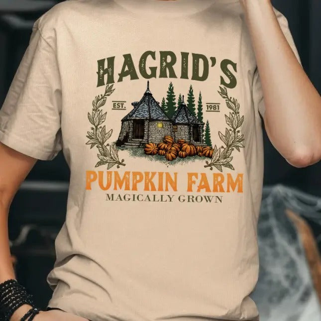 Hagrid's Pumpkin Farm Halloween Magic T-shirt Casual Crewneck Hoodie, Sweatshirt | GrindPrints.com