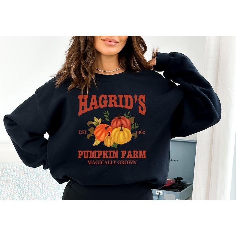 Hagrid's Pumpkin Farm Magically Grown Sweatshirt, Hagrid's Pumpkin Hoodie, Fall Vibes T-Shirt, Cute Pumpkin Season Shirt,...