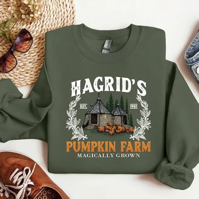 Hagrid's Pumpkin Farm Shirt, Thanksgiving 2024, Fall Sweatshirt, Halloween Sweatshirt, Pumpkin Sweatshirt, Fall...