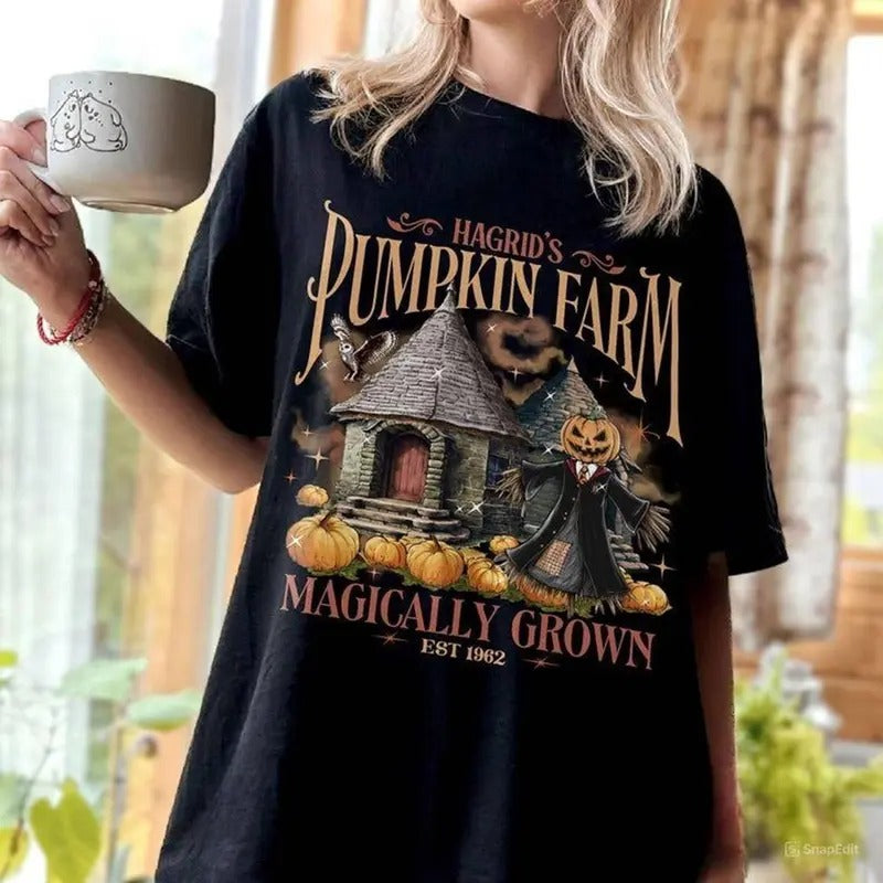 Hagrids Pumpkin Farm EST 1962 Shirt Pumpkin Shirt Spooky Season Party, Hagrids Pumpkin Patch Fall Vibes Shirt Hoodie,...