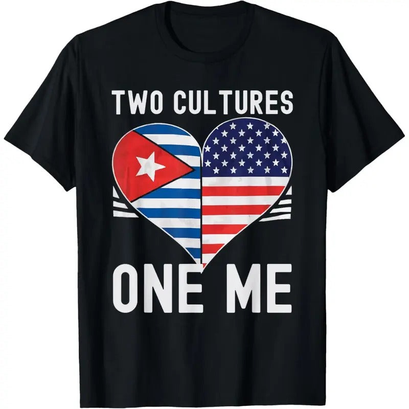 Half Cuban Half American USA Flag Cuba America T-Shirt made in usa Hoodie, Sweatshirt | GrindPrints.com