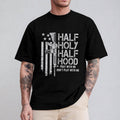 Half Holy Half Hood Pray With Me Don't Play With Me Tee Pure Cotton Casual Style Crew Neck Short Sleeve T-Shirt Tops...