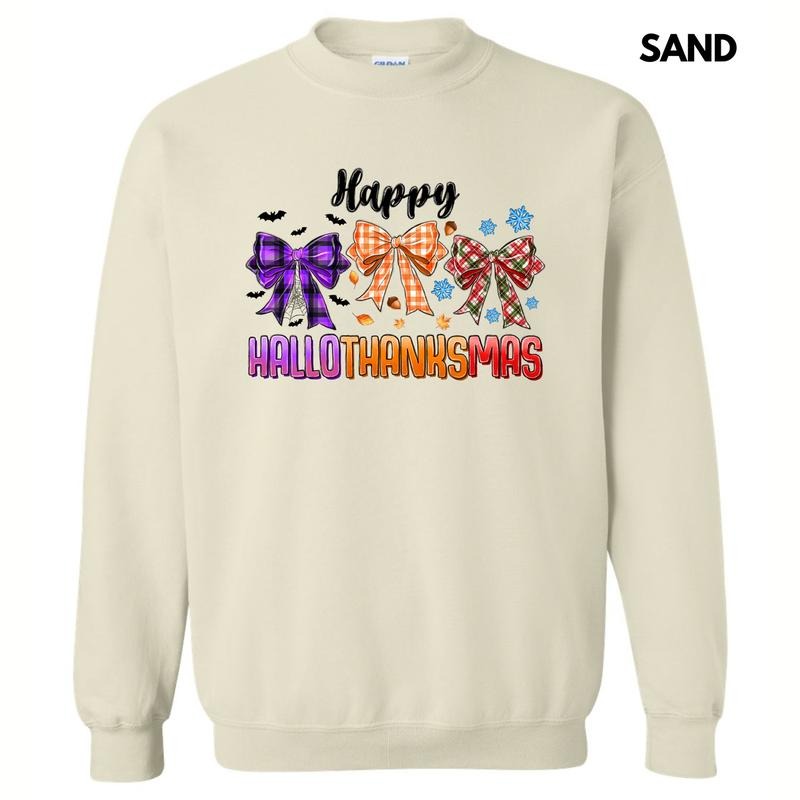 HalloThanksMas Bows Sweatshirt 'NLB' T-Shirts, Hoodie | GrindPrints.com
