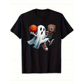 Halloween Basketball Specter Graphic Tee, 100% Cotton, Crew Neck, Medium Stretch, Regular Fit, Short Sleeve,...