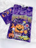 Halloween City Skeleton Town Short Sleeve Graphic Tee Unisex with sleeve print T-Shirt Womenswear Crewneck Casual Tshirt...