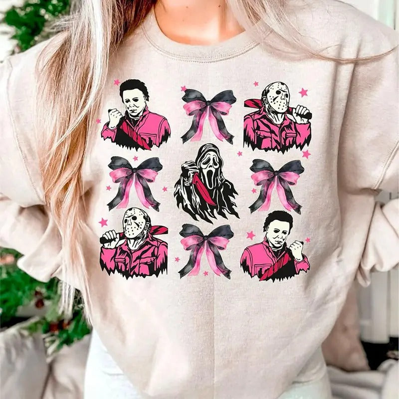 Halloween Coquette Sweatshirt, Halloween Movie T-Shirt, Summerween Shirt, Ghostface Sweatshirt, Scream Movie Sweater, ...