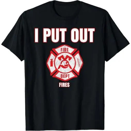 Halloween Costume Funny Firefighter I Put Out Fires Firemen T-Shirt Made in USA Hoodie, Sweatshirt | GrindPrints.com