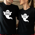 Halloween Couples Matching Shirts His Hers Ghost Wife Husband Halloween Party New Married Halloween T-Shirts, Hoodie, Sweatshirt