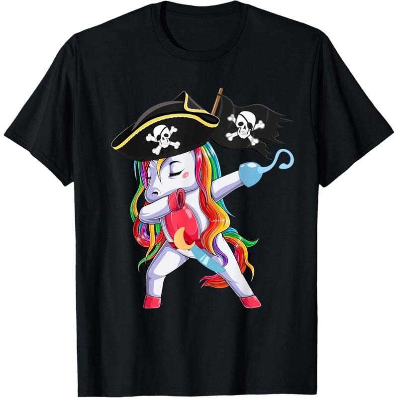 Halloween Dabbing Cute Pirate Unicorn Apparel Kids Girls T-Shirt made in usa Hoodie, Sweatshirt | GrindPrints.com