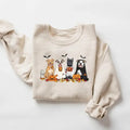 Halloween Dog Pitbull Ghost Dogs Halloween Halloween Ghost Dog Shirt Pitbull Halloween T-Shirts, Hoodie, Sweatshirt