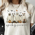 Halloween Dog Tee Spooky Season Dog Tshirt Ghost Dog Halloween T-Shirt Funny Dog Halloween Tees Spooky Season Tshirt...