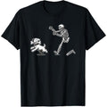Halloween Dog, Funny Skeleton, Skeleton Chasing Dog T-Shirt made in usa Hoodie, Sweatshirt | GrindPrints.com