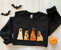 Halloween Ghost Dogs Sweater, Halloween Pumpkin Dog Tee Shirt, Ghost Dog Pumpkin Sweatshirt, Spooky Season Shirt, Gift...