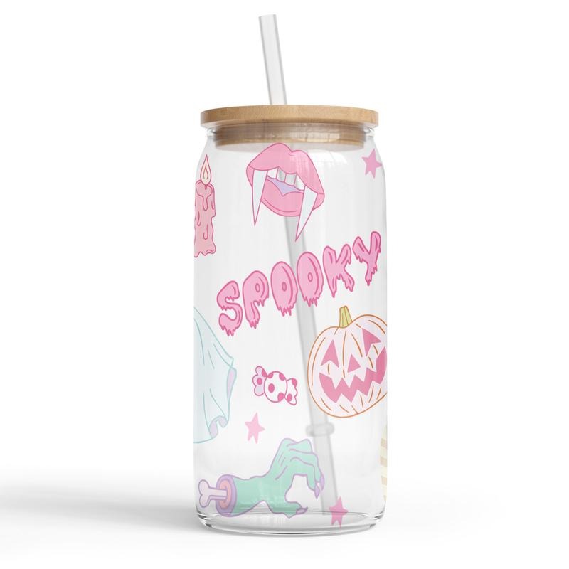 Halloween Glass Tumblers - 16oz Glass Tumbler T-Shirts, Hoodie, Sweatshirt | GrindPrints.com