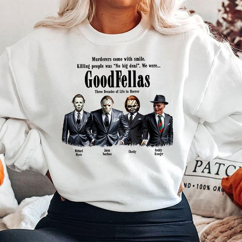 Halloween Good Fellas Shirt,Horror Characters Shirts, Trending Graphic Tee Comfort Cotton, Horror X-mas Shirt Hoodie,...