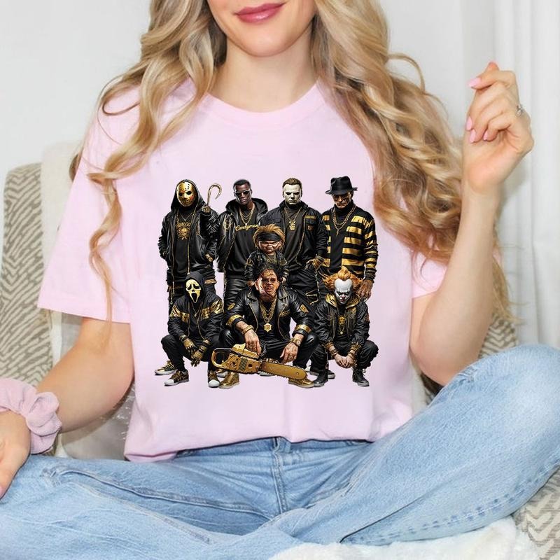Halloween Horror Characters Shirt, Halloween Graphic Tee Shirt, Shirt Horror Halloween Hoodie, Sweatshirt | GrindPrints.com
