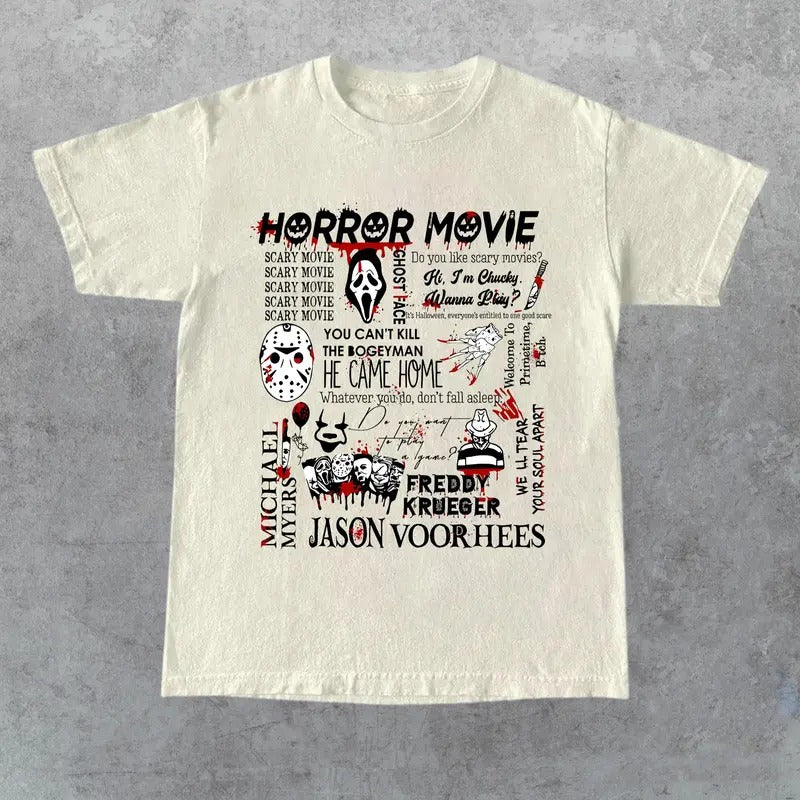 Halloween Horror Characters T-shirt, Horror Friends Shirt, Horror Movie Shirt, Halloween Shirt, Halloween Gift Idea...