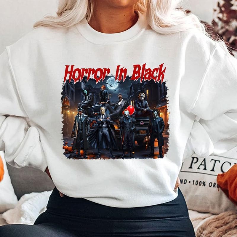 Halloween Horror In Black Shirt, Halloween Horror Characters THUG LIFE Shirt, Halloween ThugLife Shirt, Halloween Graphic...