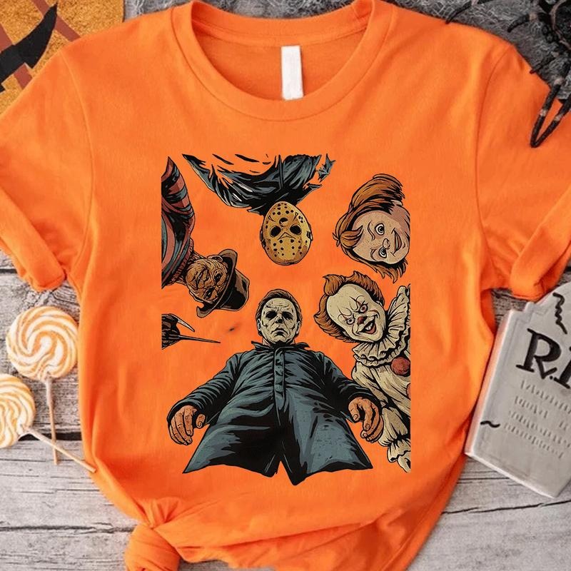 Halloween Horror Movie Characters T-Shirt