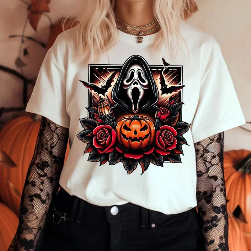 Halloween Michael Myers and Ghost Face Shirt, Halloween Horror Movie Fan, Horror Character Shirt, Halloween Funny Movie...