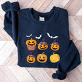 Halloween Party Sweatshirt, Funny Pumpkin Hoodie, Spooky Season Gift Sweater, Unisex Fall Pumpkin Long Sleeve. T-Shirts