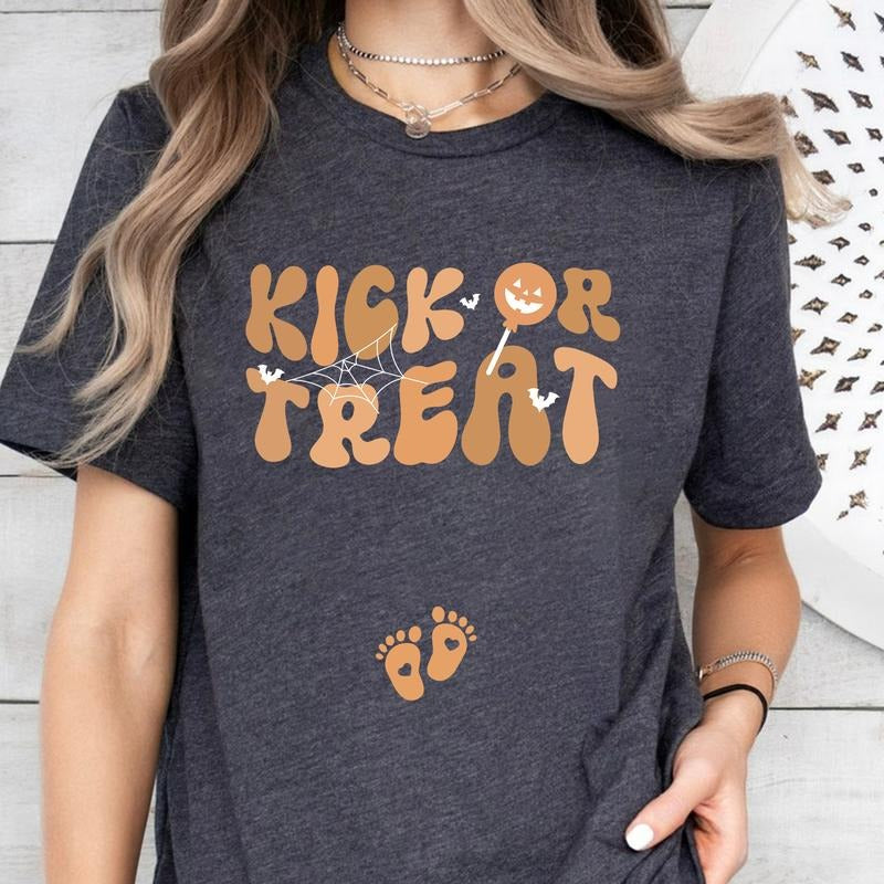 Halloween Pregnancy Announcement Fall Halloween Baby Reveal October Pregnancy Announcement 2nd 3rd Pregnant Shirt T-Shirts, Hoodie, Sweatshirt