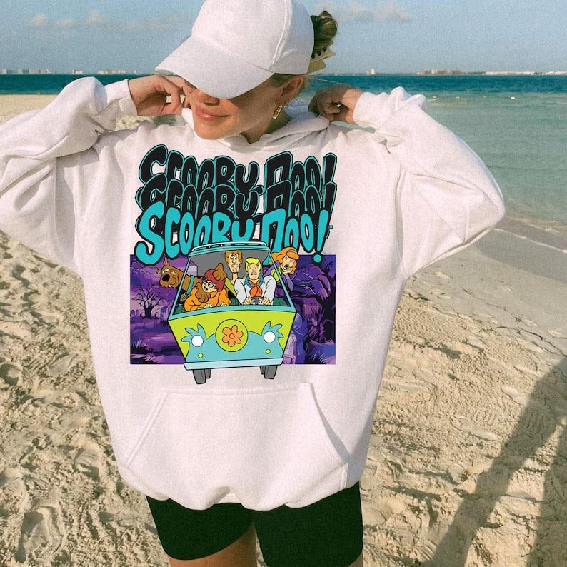 Halloween Scooby Doo Tshirt, Vintage Ghost Halloween Sweatshirt, Monster Tee, Retro Fall Top, Fall Shirt, Funny Halloween...