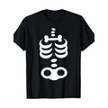 Halloween Skeleton Graphic Tee - 100% Cotton, Short Sleeve, Crew Neck