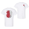 Halloween Skeleton Hand Red Rose Flower, 2 Sided Skull T-Shirt For Men And Women, Gift For Halloween Hoodie, Sweatshirt