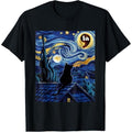 Halloween Starry Night Black Cat Comma La Kamala Harris T-Shirt made in usa Hoodie, Sweatshirt | GrindPrints.com