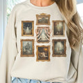Halloween Sweatshirt Ghost Halloween Sweatshirt Ghost Frame Collage Pullover Cute Halloween Ghost Framed Collage Hoodie...