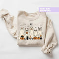 Halloween Sweatshirt, Halloween Sweater, 2024 Happy Halloween, Retro Spooky Season, Halloween Dog Sweatshirt, Ghost Dog...
