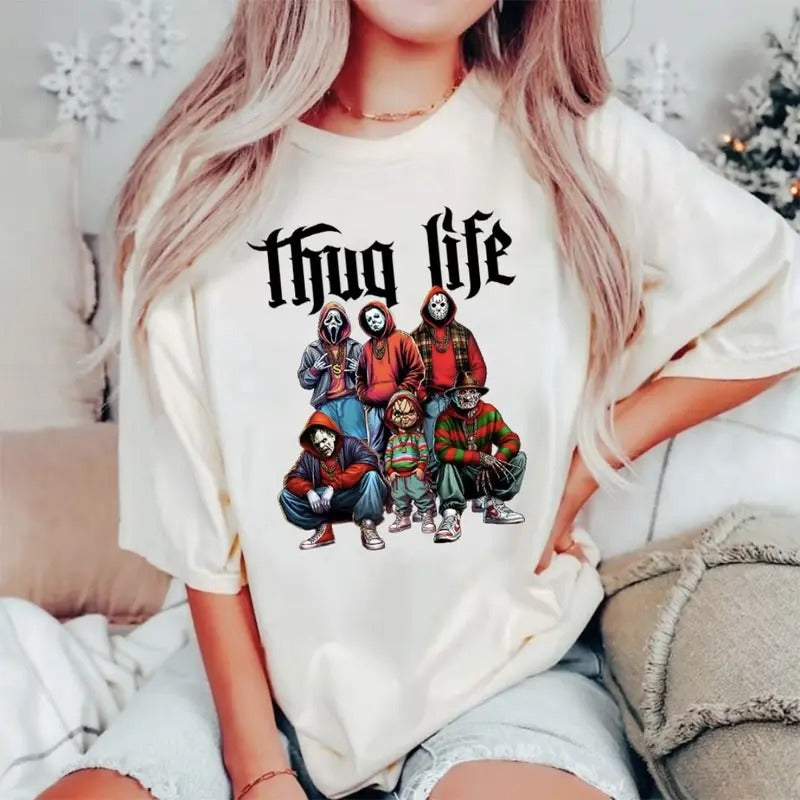 Halloween T-Shirt, Halloween Sweatshirt, Halloween Hoodie, Halloween Gift Shirt Casual Womenswear Crewneck | GrindPrints.com
