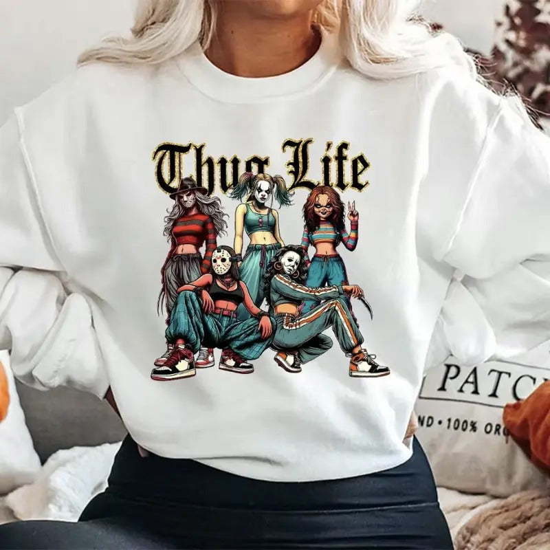 Halloween T-Shirt, Halloween Sweatshirt, Halloween Hoodie, Halloween Gift Shirt Casual Womenswear | GrindPrints.com
