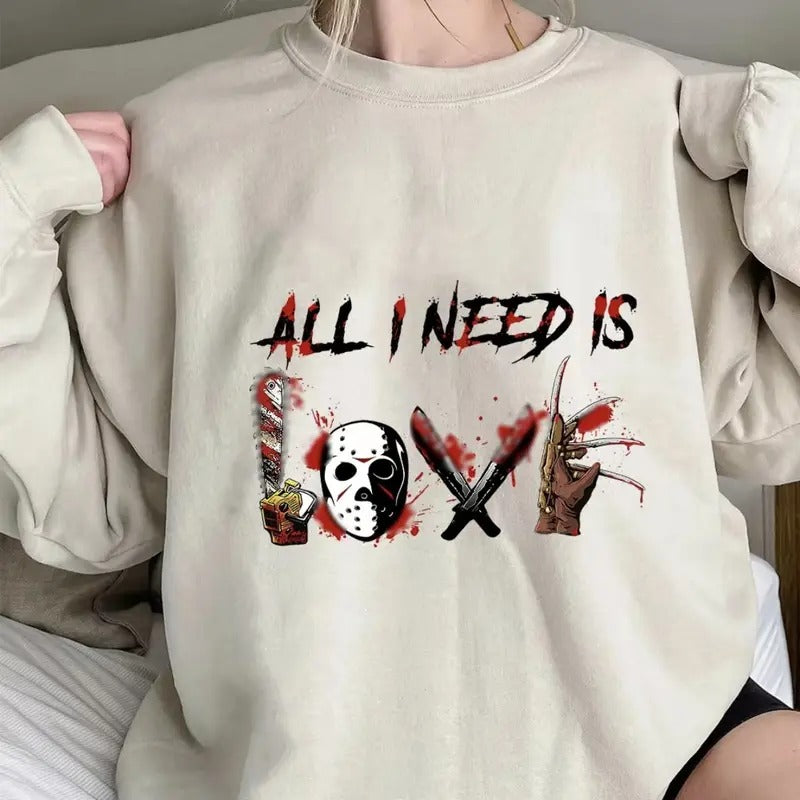 Halloween T-Shirt, Halloween Sweatshirt, Halloween Hoodie, Halloween Gift Shirt Fit Cotton Womenswear | GrindPrints.com