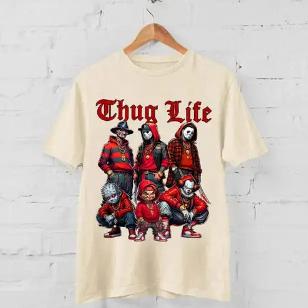 Halloween THUGLIFE Shirt Halloween Horror Characters Shirt Halloween Shirt T-Shirts, Hoodie, Sweatshirt