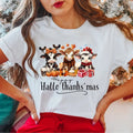 Halloween Thanksgiving Christmas T-Shirt, Funny Halloween Shirt, Halloween Gift Tee, Christmas Cow Tee, Fall Short...