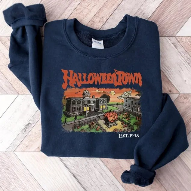 Halloweentown Est 1998 Sweatshirt, Halloweentown University, Retro Halloweentown Sweatshirt, Fall Sweatshirt, Halloween...