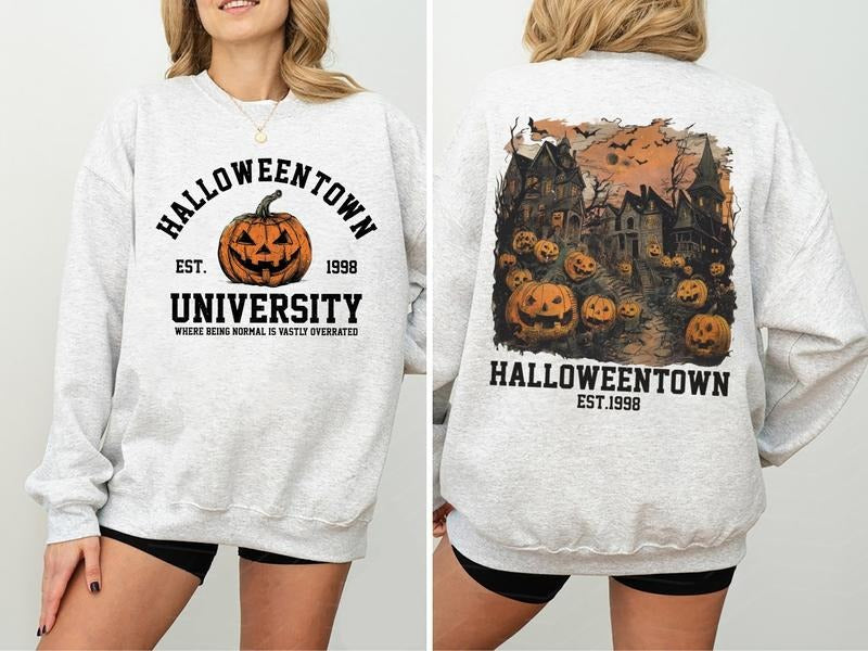 Halloweentown Est 1998 Retro Halloween Halloween Halloween Pumpkin Shirt Spooky Season Shirt T-Shirts, Hoodie, Sweatshirt