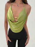 Halter Top Open Back Going Out Tops Cowl Neck Festival Rave Top T-Shirts, Hoodie, Sweatshirt | GrindPrints.com